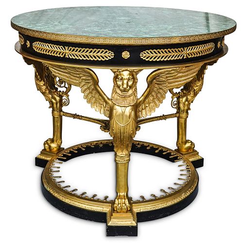 FRENCH EMPIRE STYLE GILT BRONZE