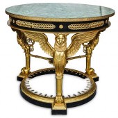 FRENCH EMPIRE STYLE GILT BRONZ
