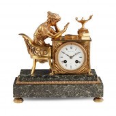 FRENCH EMPIRE STYLE GILT BRONZ