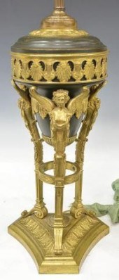 FRENCH EMPIRE STYLE GILT BRONZ