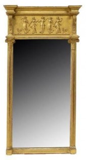 FRENCH EMPIRE STYLE GILTWOOD P