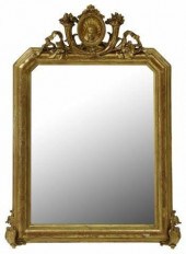 FRENCH EMPIRE STYLE GILTWOOD W