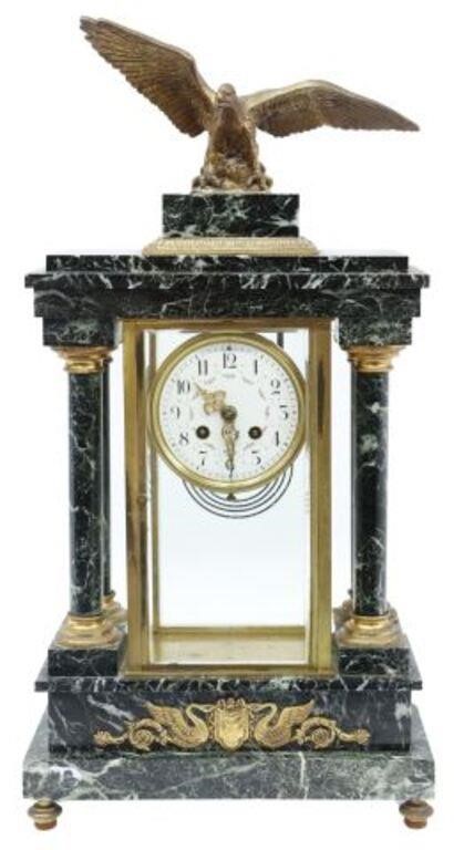 FRENCH EMPIRE STYLE GREEN MARBLE