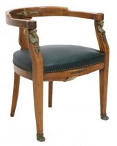 FRENCH EMPIRE STYLE MAHOGANY &