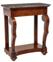 FRENCH EMPIRE STYLE MAHOGANY C