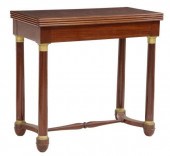 FRENCH EMPIRE STYLE MAHOGANY F