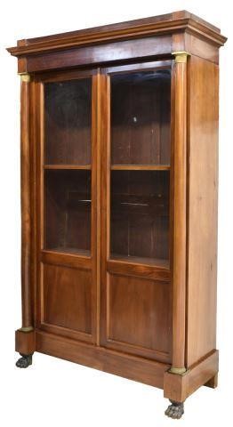 FRENCH EMPIRE STYLE MAHOGANY GLAZED