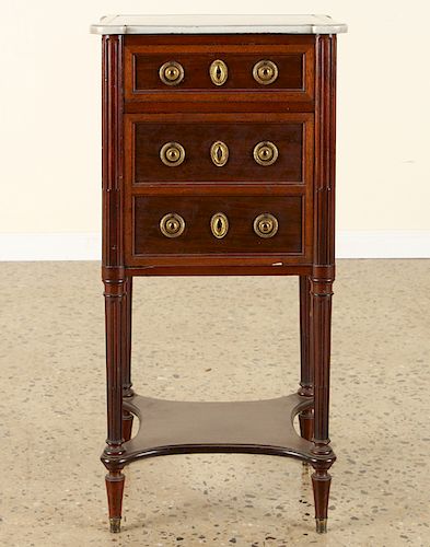 FRENCH EMPIRE STYLE MAHOGANY MARBLE