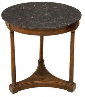 FRENCH EMPIRE STYLE MARBLE & M