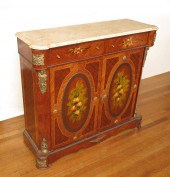FRENCH EMPIRE STYLE MARBLE TOP