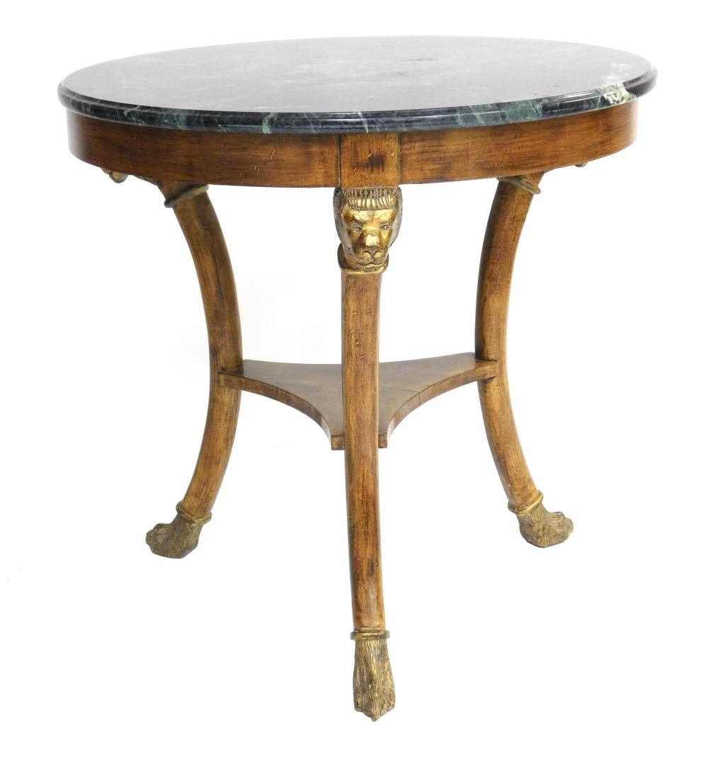 FRENCH EMPIRE STYLE MARBLE TOP