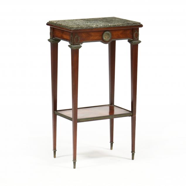FRENCH EMPIRE STYLE MARBLE TOP