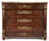 FRENCH EMPIRE STYLE MARBLE TOP