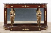 FRENCH EMPIRE STYLE MARBLE TOP