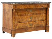 FRENCH EMPIRE STYLE MARBLE-TOP