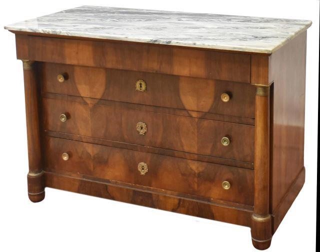 FRENCH EMPIRE STYLE MARBLE-TOP