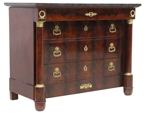 FRENCH EMPIRE STYLE MARBLE-TOP