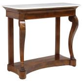 FRENCH EMPIRE STYLE MARBLE-TOP