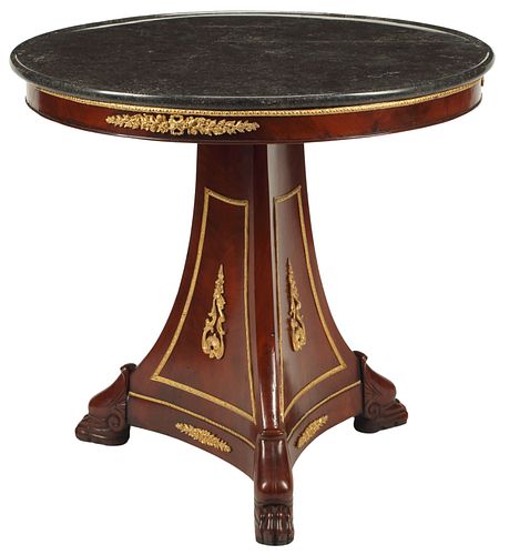 FRENCH EMPIRE STYLE MARBLE-TOP