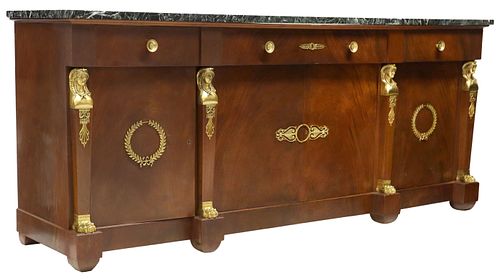 FRENCH EMPIRE STYLE MARBLE-TOP