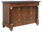 FRENCH EMPIRE STYLE MARBLE-TOP