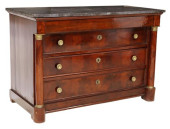 FRENCH EMPIRE STYLE MARBLE-TOP
