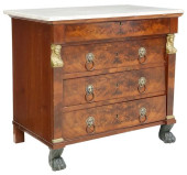 FRENCH EMPIRE STYLE MARBLE-TOP