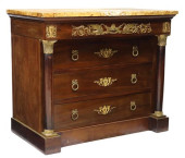 FRENCH EMPIRE STYLE MARBLE-TOP