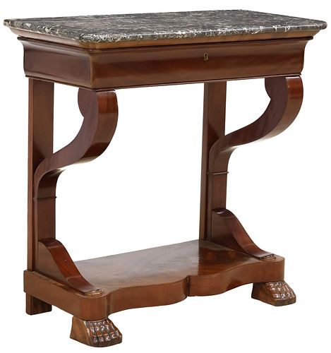 FRENCH EMPIRE STYLE MARBLE-TOP