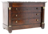 FRENCH EMPIRE STYLE MARBLE-TOP