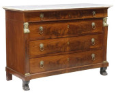 FRENCH EMPIRE STYLE MARBLE-TOP