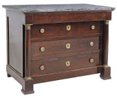 FRENCH EMPIRE STYLE MARBLE-TOP