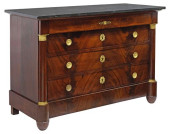 FRENCH EMPIRE STYLE MARBLE-TOP