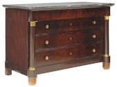 FRENCH EMPIRE STYLE MARBLE-TOP