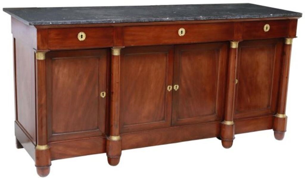 FRENCH EMPIRE STYLE MARBLE-TOP