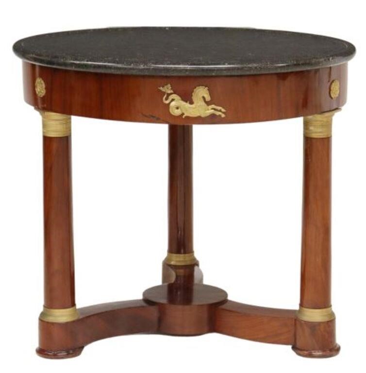 FRENCH EMPIRE STYLE MARBLE-TOP