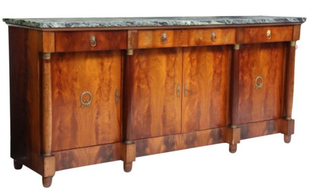 FRENCH EMPIRE STYLE MARBLE-TOP