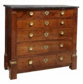 FRENCH EMPIRE STYLE MARBLE-TOP