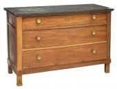 FRENCH EMPIRE STYLE MARBLE-TOP