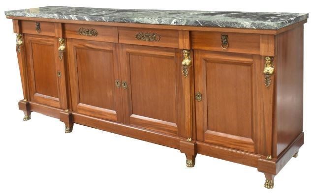 FRENCH EMPIRE STYLE MARBLE-TOP