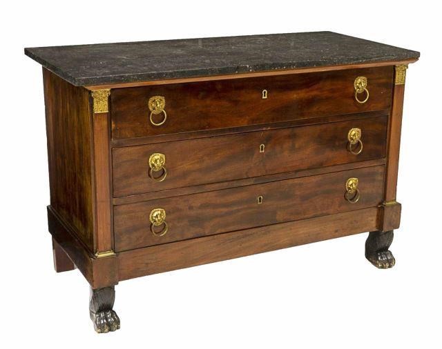 FRENCH EMPIRE STYLE MARBLE-TOP