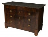 FRENCH EMPIRE STYLE MARBLE-TOP