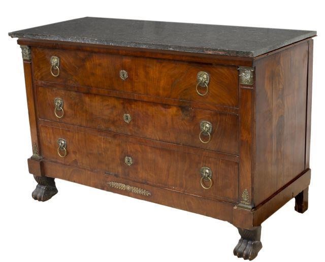 FRENCH EMPIRE STYLE MARBLE-TOP