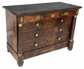 FRENCH EMPIRE STYLE MARBLE-TOP