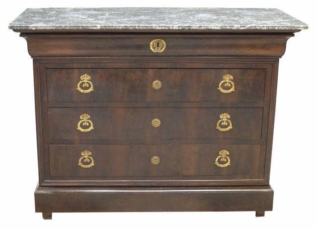 FRENCH EMPIRE STYLE MARBLE-TOP