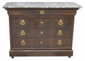 FRENCH EMPIRE STYLE MARBLE-TOP