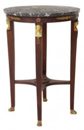 FRENCH EMPIRE STYLE MARBLE-TOP