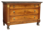 FRENCH EMPIRE STYLE MARBLE-TOP