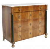 FRENCH EMPIRE STYLE MARBLE-TOP