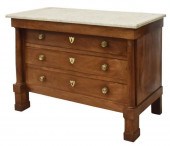 FRENCH EMPIRE STYLE MARBLE-TOP